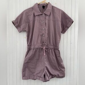 Wild Fable Light Purple Gray Lavender Lilac Shirt Romper Size Small